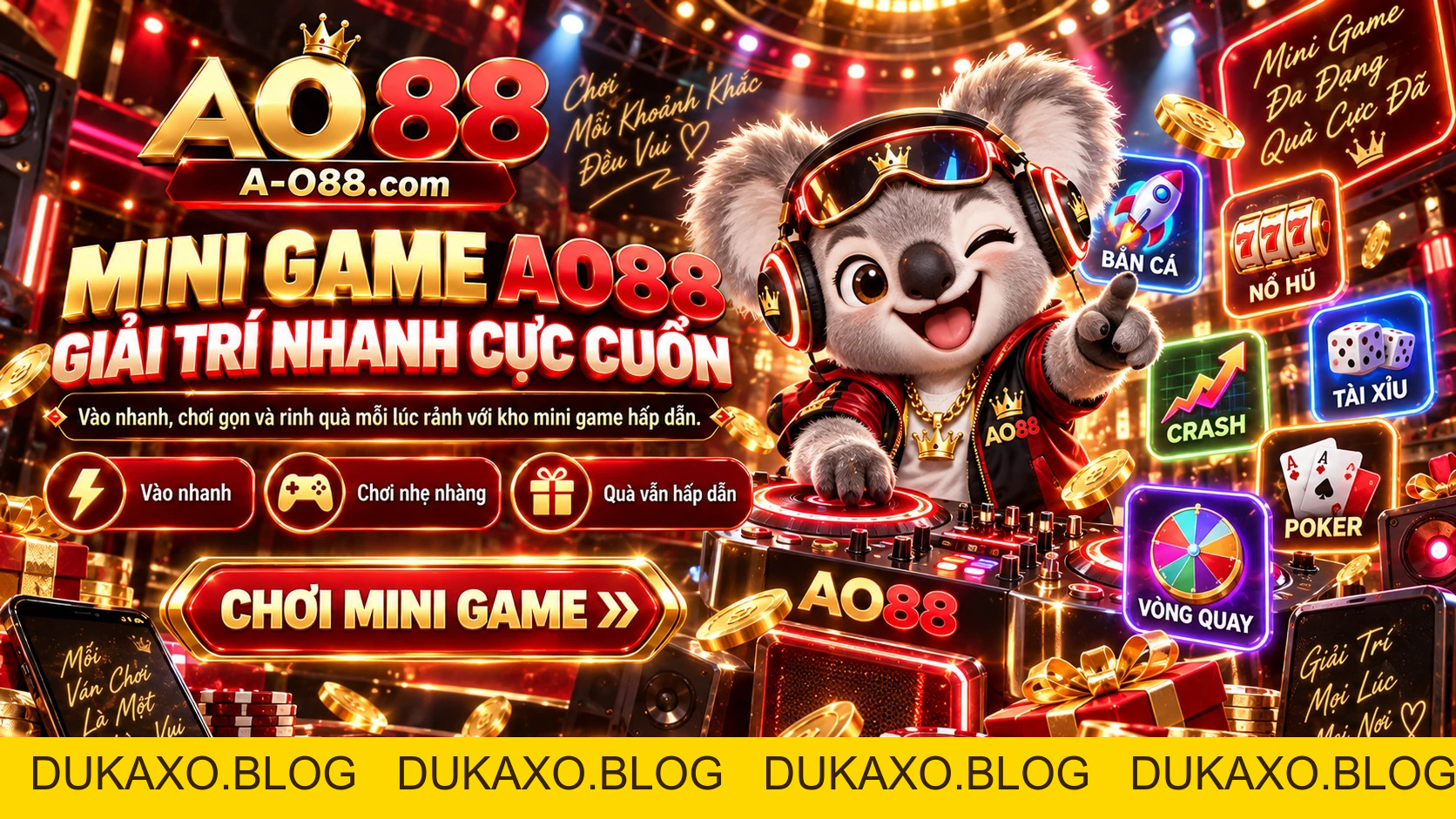 Game AO88 – Danh Mục Nhanh, Mini Game & Jackpot - DUKAXO